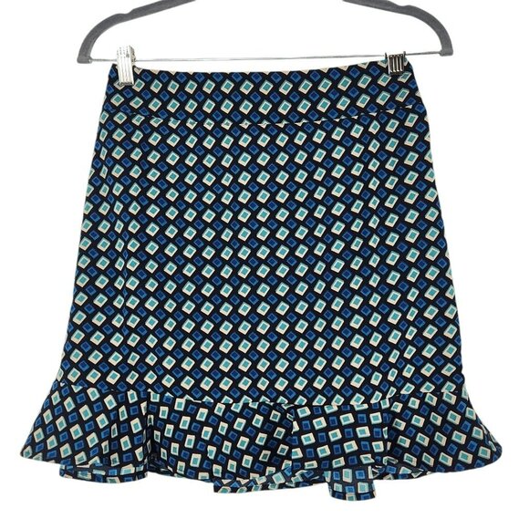 Band of Gypsies Dresses & Skirts - Band of the Free Black and Blue Geometric Print Mini Skirt NWT Size Medium